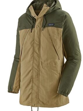 Patagonia Two-Tone Olive & Khaki Hooded Raincoat